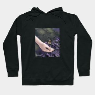 Butterfly and lavender Hoodie